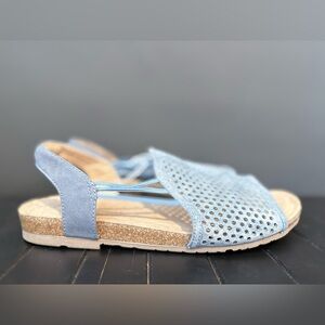 Earth Origins blue leather sandals size 10 Lyla Lyndon NWOT
